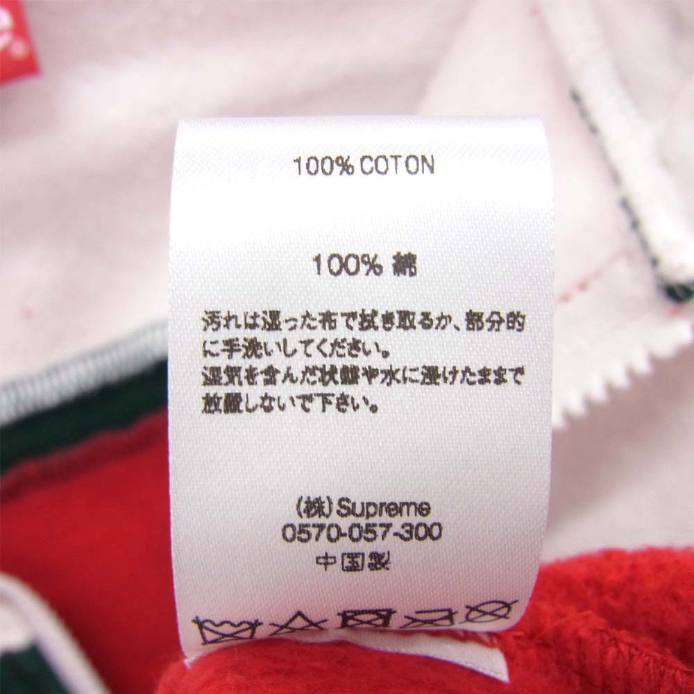 Supreme シュプリーム 20AW Big Logo Paneled Zip Up Hooded Sweat レッド系 ホワイト系 M【新古品】【未使用】【中古】