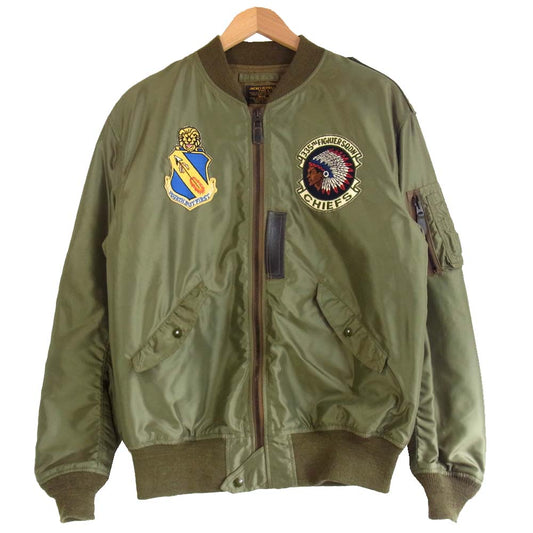 The REAL McCOY'S ザリアルマッコイズ TYPE L-2 335th FIGHTER SQDN フライトジャケット カーキ系 44【美品】【中古】