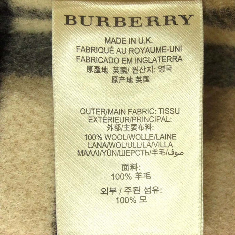 BURBERRY バーバリー 英国製 BRIT ブリット レディース ダッフル コート ウール ブラウン系 XL【中古】