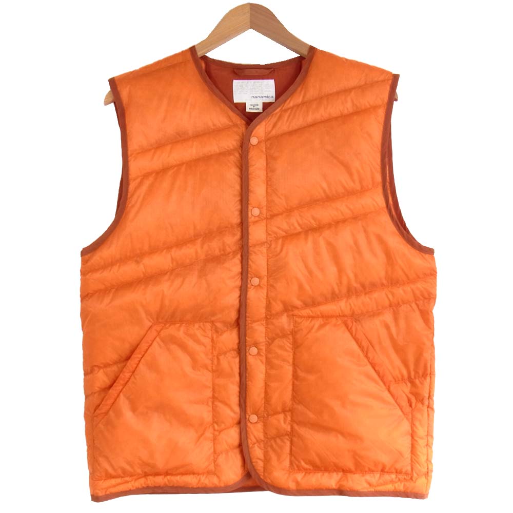 nanamica ナナミカ SUNF948 Down Vest ダウンベスト オレンジ系 M【美品】【中古】