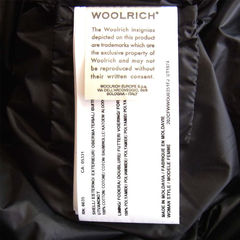 WOOLRICH ウールリッチ COCOON PARKA コクーン パーカ ブラック系 S【新古品】【未使用】【中古】