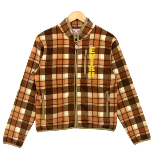 EVISU エヴィス レディース チェック フリース ジャケット ライトブラウン系 34【中古】