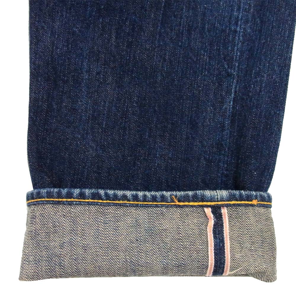 あ*る様 EVISU エヴィス 2000 緑耳 ボタンフライ 縦落ち 34×35 EVISU エヴィス 2000 ボタンフライ カモメ 赤耳 デニム インディゴ
