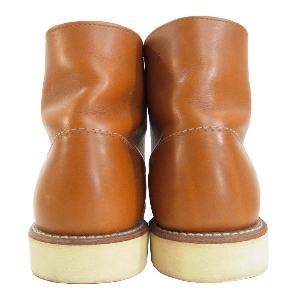 RED WING レッドウィング 9871 6inch CLASSIC ROUND TOE 復刻 犬タグ ゴールドラセット レースアップ ブーツ  ブラウン系 26cm【美品】【中古】