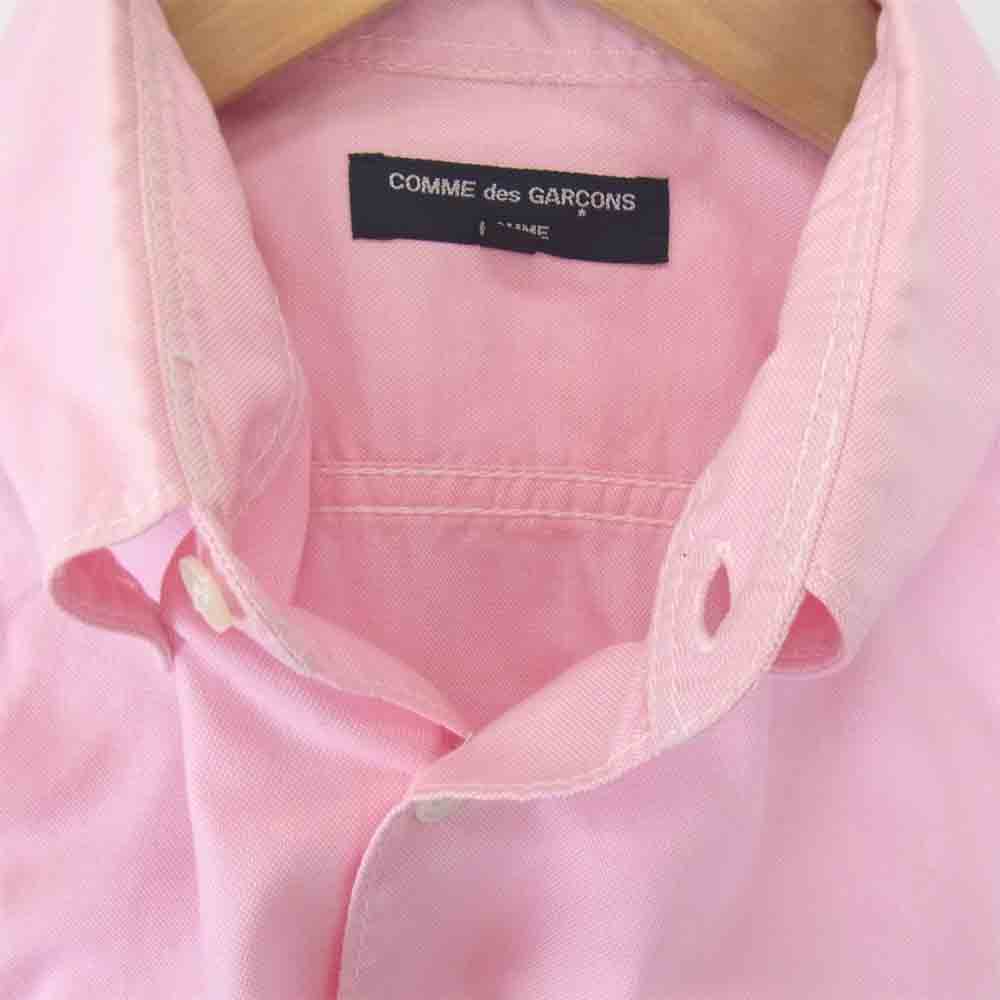 COMME des GARCONS HOMME コムデギャルソンオム AD07 コットン オックスフォード BD 長袖シャツ ピンク系 S【中古】