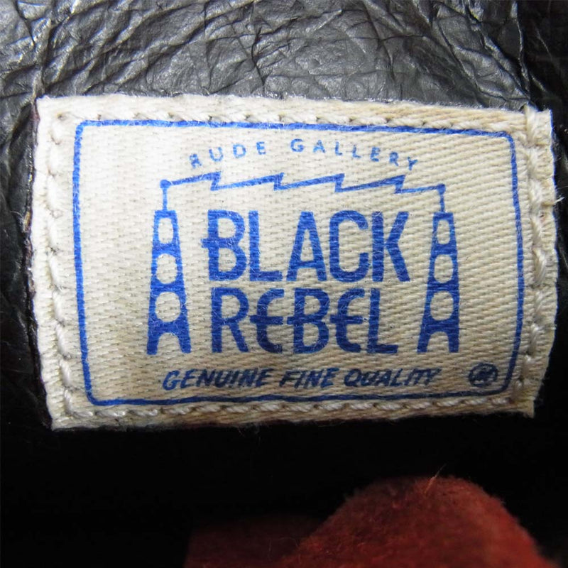 RUDE GALLERY BLACK REBEL ルードギャラリーブラックレーベル レッド系 実寸約27㎝【中古】