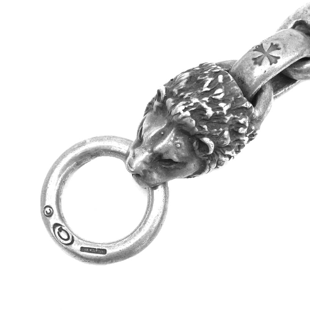 GABOR ガボール ラージ スカル ライオン ウォレット ハンガー シルバー系【中古】