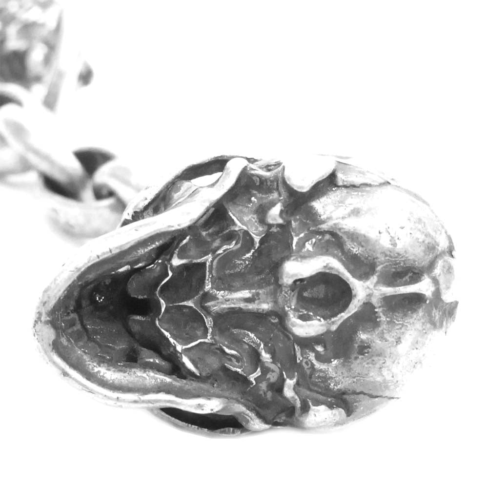 GABOR ガボール ラージ スカル ライオン ウォレット ハンガー シルバー系【中古】