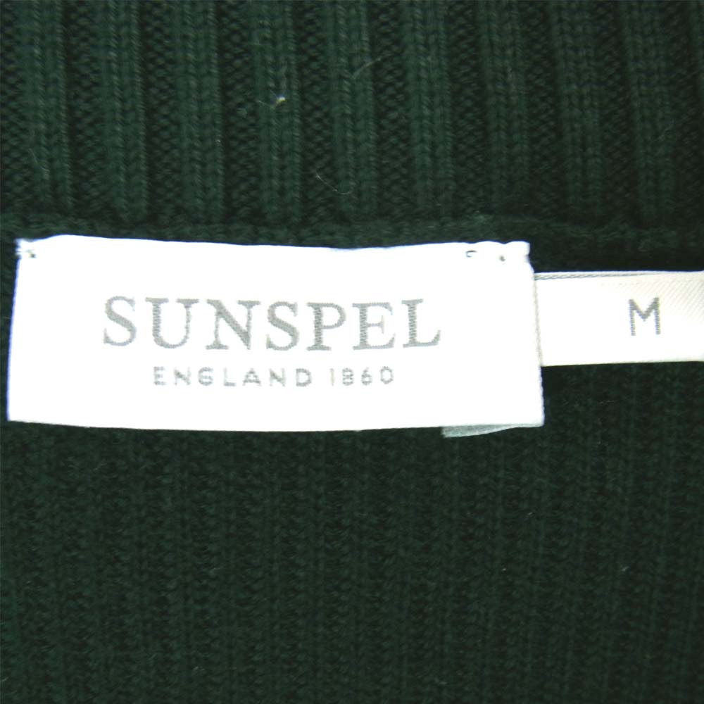 SUNSPEL サンスペル ポルトガル製 コットン ボトルネック ニット グリーン系 M【中古】