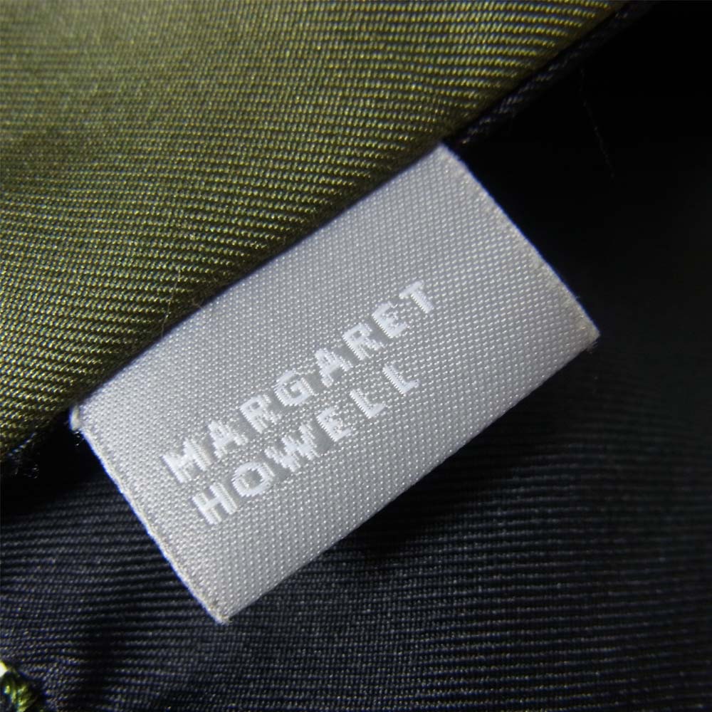 MARGARET HOWELL マーガレットハウエル フリンジ ストール カーキ系【中古】