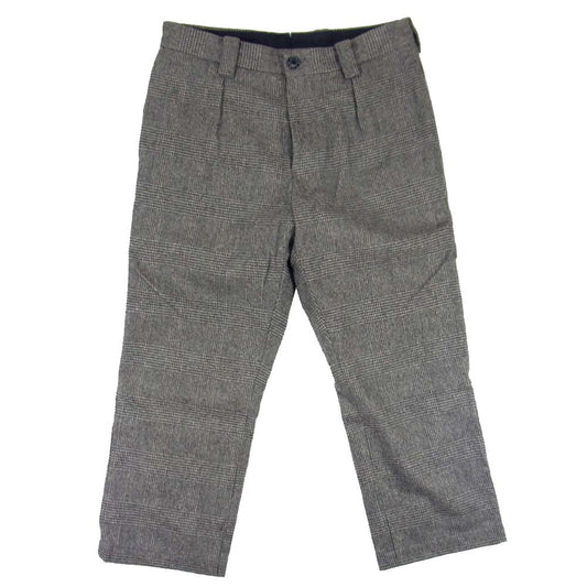 MARGARET HOWELL マーガレットハウエル FOX BROTHERS チェック ウール パンツ ブラウン系 S【中古】