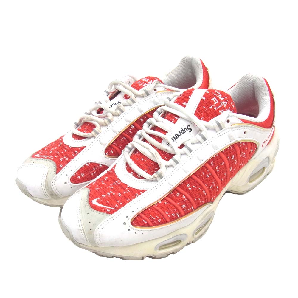 Supreme シュプリーム AT3854 100 × ナイキ NIKE AIR MAX TAIL WIND IV/S テイルウィンド スニーカー レッド系 28cm【中古】