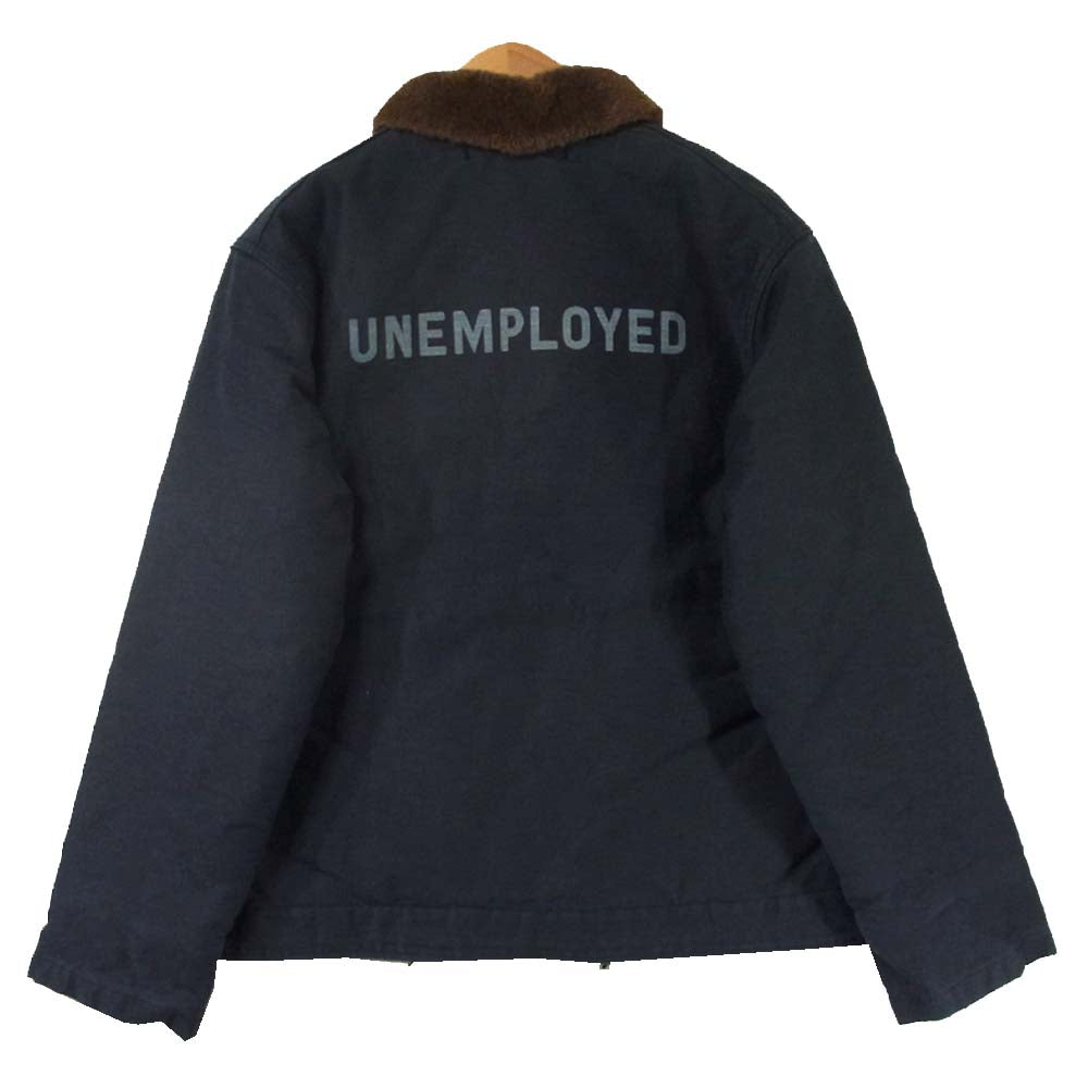TENDERLOIN テンダーロイン 16AW T-1 バックプリント アルパカ ボア デッキジャケット ネイビー系 S【新古品】【未使用】【中古】