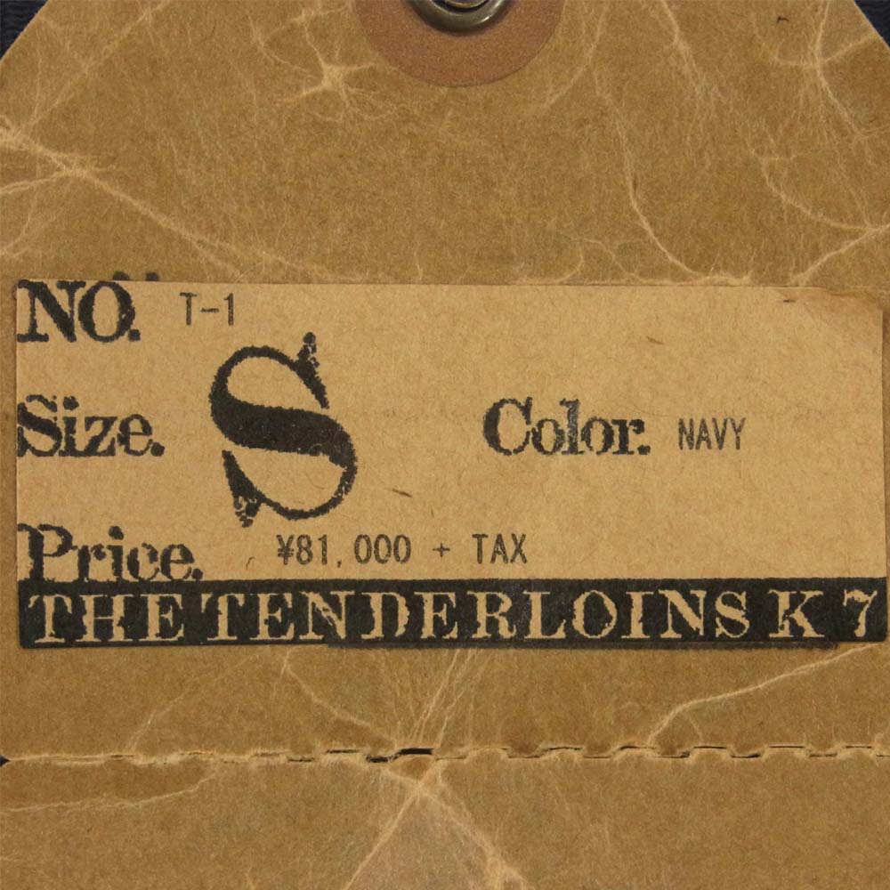 TENDERLOIN テンダーロイン 16AW T-1 バックプリント アルパカ ボア デッキジャケット ネイビー系 S【新古品】【未使用】【中古】
