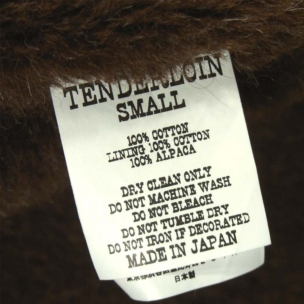 TENDERLOIN テンダーロイン 16AW T-1 バックプリント アルパカ ボア デッキジャケット ネイビー系 S【新古品】【未使用】【中古】