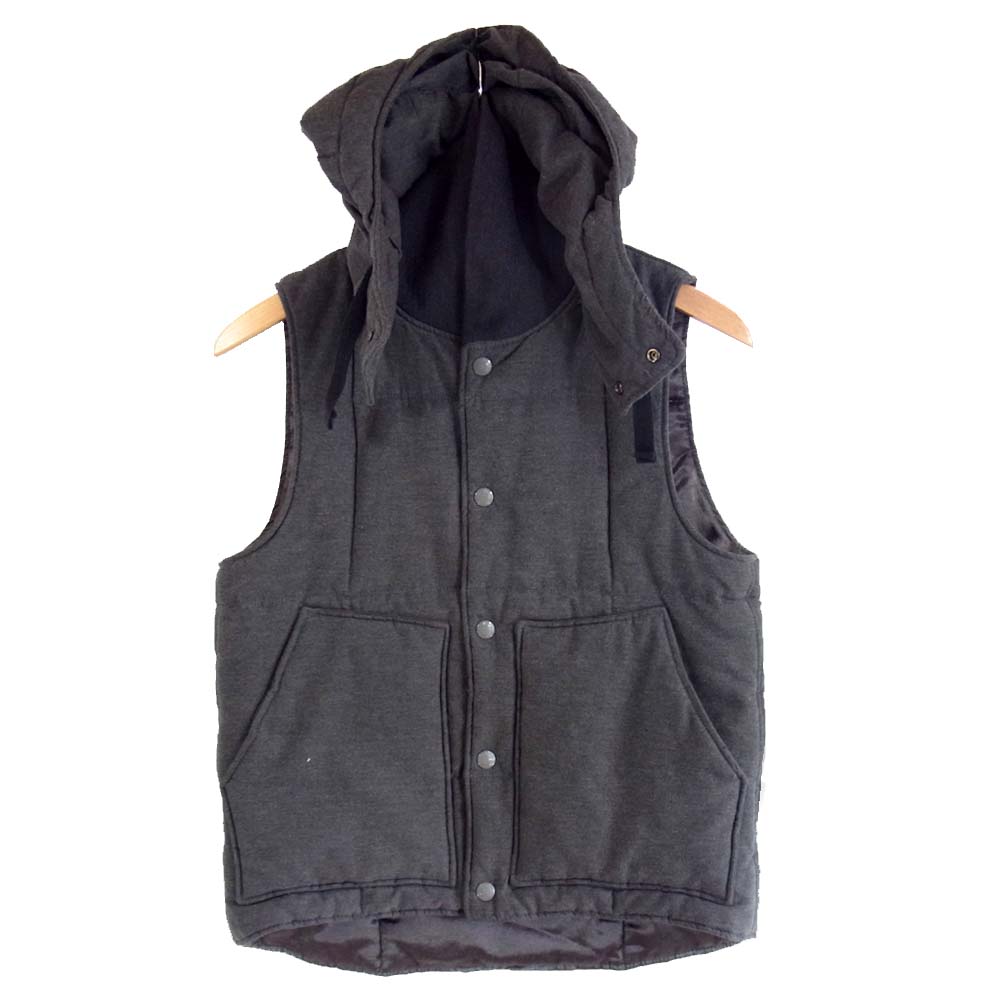 Engineered Garments エンジニアードガーメンツ PADDED VEST フード着脱可 中綿プリマロフト ベスト グレー系 XS【中古】