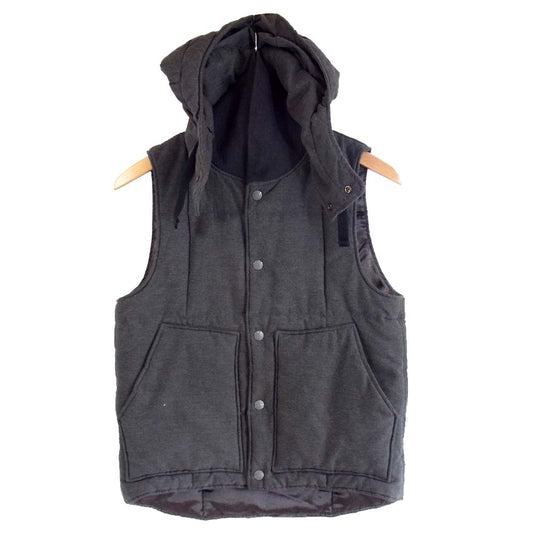 Engineered Garments エンジニアードガーメンツ PADDED VEST フード着脱可 中綿プリマロフト ベスト グレー系 XS【中古】