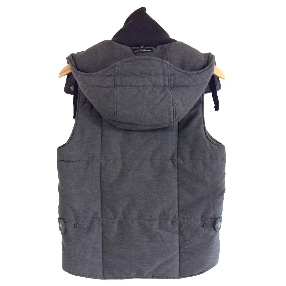 Engineered Garments エンジニアードガーメンツ PADDED VEST フード着脱可 中綿プリマロフト ベスト グレー系 XS【中古】