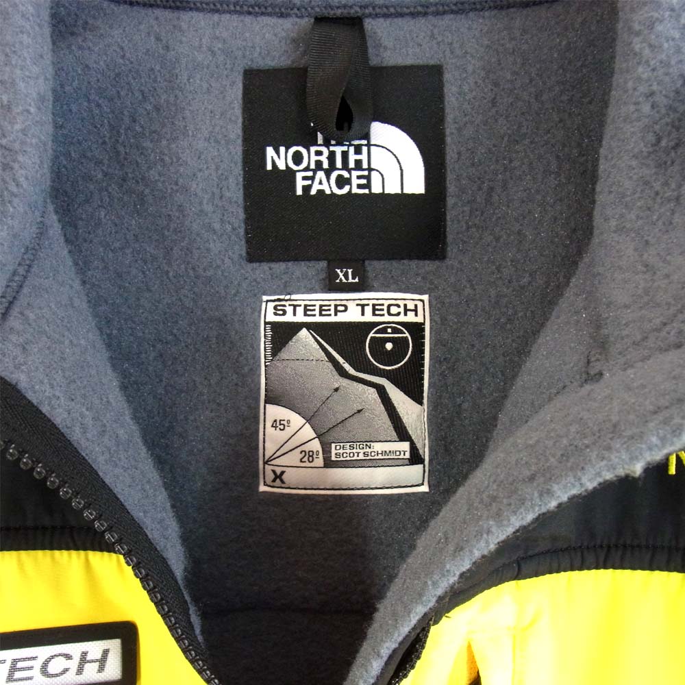 THE NORTH FACE ノースフェイス NA62001 STEEP TECH Zip Freece スティープテック ジップ フリース ジャケット ヴァナディスグレー×ライトニングイエロー XL【新古品】【未使用】【中古】