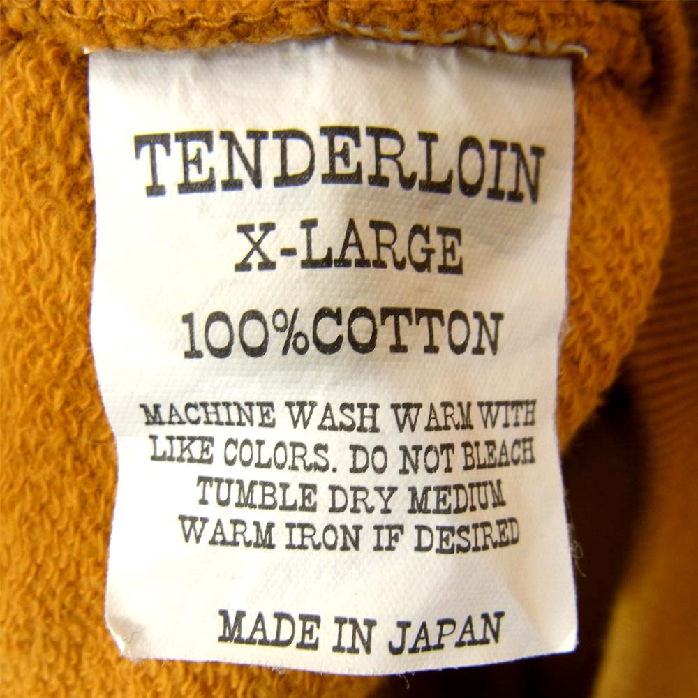 TENDERLOIN テンダーロイン T-ZIP PARKA ZIP HOODED PARKA ジップパーカー イエロー系 XL【中古】