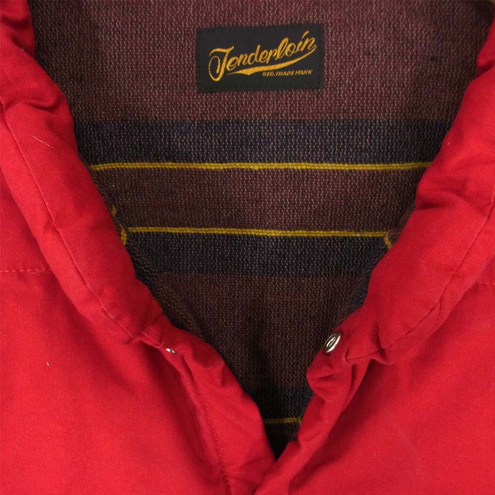 TENDERLOIN テンダーロイン T-NRA DOWN VEST ダウン ベスト レッド系 L【中古】