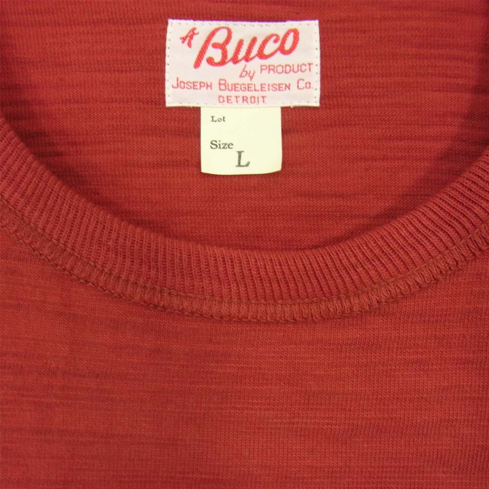 The REAL McCOY'S ザリアルマッコイズ BC19009 BUCO ブコ AMERICAN ATHLETIC TEE RAMBLERS RACING CLUB 吊り編み Tシャツ レッド系 L【美品】【中古】