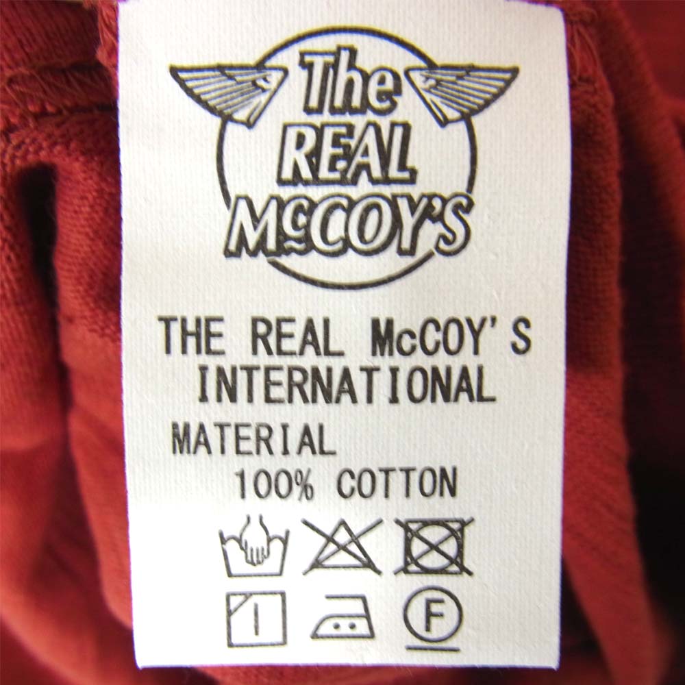 The REAL McCOY'S ザリアルマッコイズ BC19009 BUCO ブコ AMERICAN ATHLETIC TEE RAMBLERS RACING CLUB 吊り編み Tシャツ レッド系 L【美品】【中古】