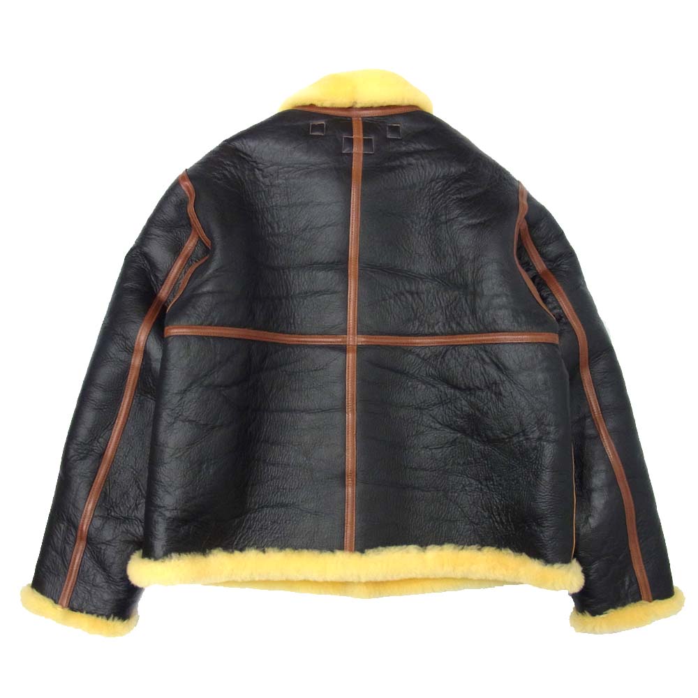 Buzz Rickson's バズリクソンズ BR80503 D-1 ROUGH WEAR CLOTHING ラフウェア 実名復刻 ムートン ボマージャケット ブラック系 L【美品】【中古】