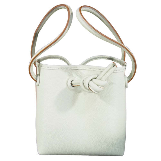 ヴァジック VC-3511-113-DA 0220 2020年伊勢丹新宿店購入品 BOND MINI LEATHER ボンド ミニ レザー ハンドバッグ ホワイト系【極上美品】【中古】