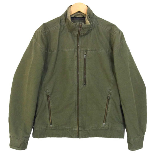 L.L.Bean エルエルビーン 裏地ブランケット 襟ボア ジャケット カーキ系 M【中古】