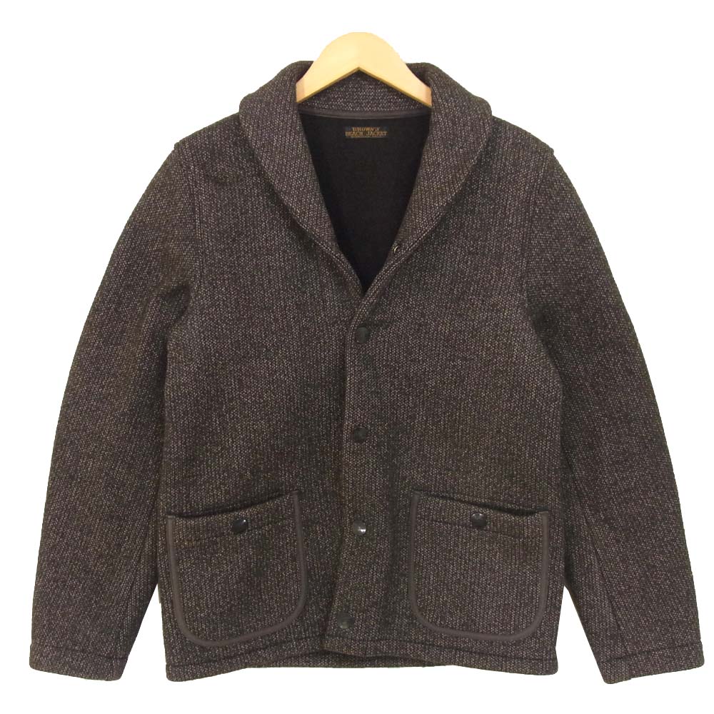 BROWNS'S BEACH ブラウンズビーチ  BBJ-006 ショールカラー ビーチジャケット  ブラック系 40【美品】【中古】