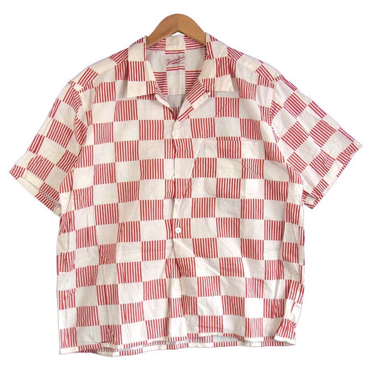 TENDERLOIN テンダーロイン T?CHECK SHT C S/S チェック 赤×白 L【中古】