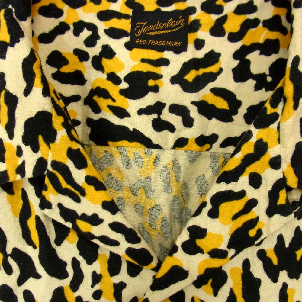 TENDERLOIN テンダーロイン T-PRINT FLANNEL SHT プリント フランネル レオパード イエロー系 XL【中古】