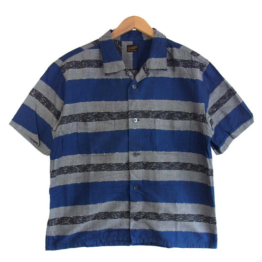 TENDERLOIN テンダーロイン T-BORDER SHT コットンシルク ボーダー マルチカラー系 L【中古】