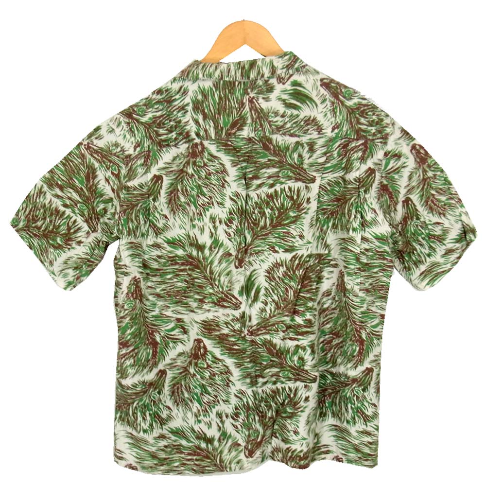 TENDERLOIN テンダーロイン T-RAYON SHT WOLF S S/S レーヨン ウルフ グリーン系 L【中古】