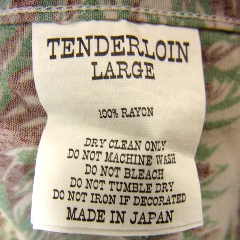 TENDERLOIN テンダーロイン T-RAYON SHT WOLF S S/S レーヨン ウルフ グリーン系 L【中古】