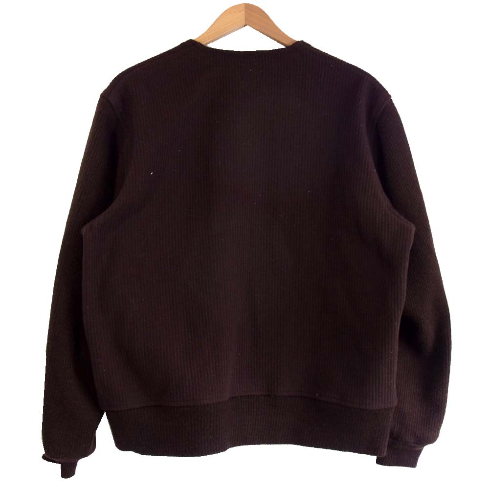 TENDERLOIN テンダーロイン ニット切替 ノーカラー ジップ エンジニア ジャケット ブラウン系 L【中古】