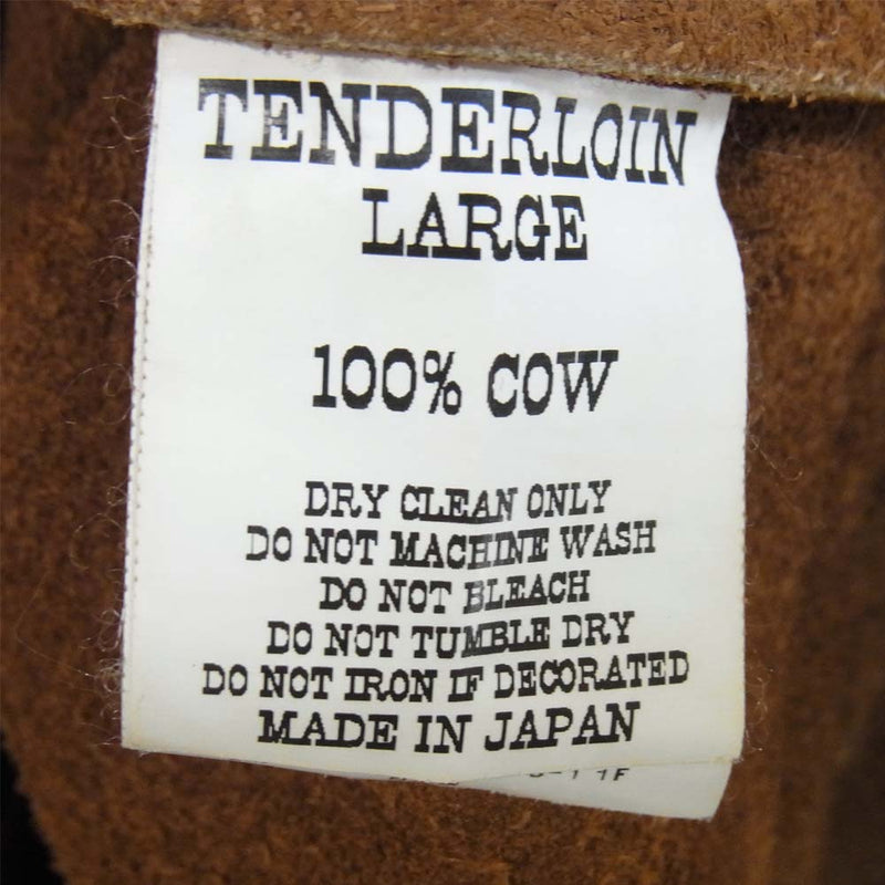 TENDERLOIN テンダーロイン T-O.G.L. 3RD BS JKT スエード OGL レザー ジャケット ブラウン系 L【中古】