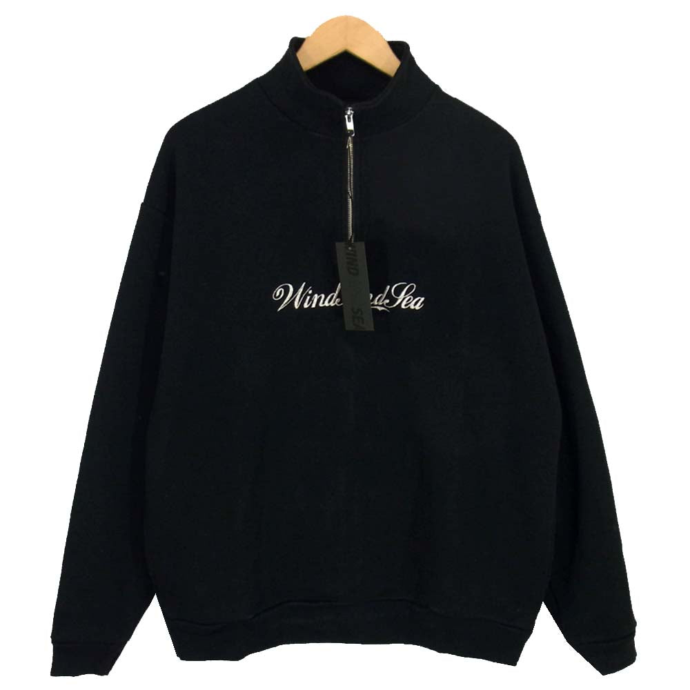 ウィンダンシー 19AW WDS-19A-SW-04 WDS HALF ZIP SWEAT SHIRT ブラック系 L【新古品】【未使用】【中古】