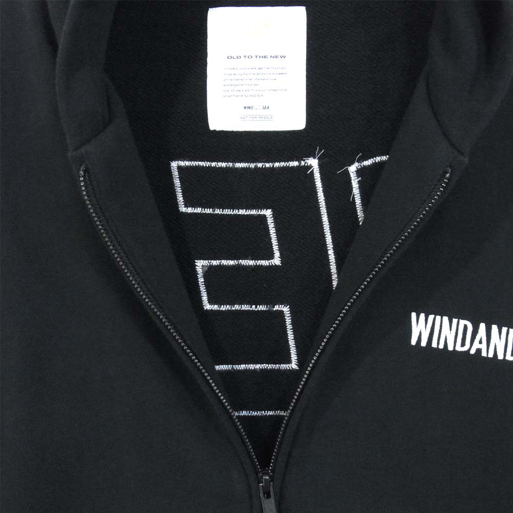 ウィンダンシー 19AW WDS-19A-SW-09 SEA BIG ZIP HOODIE ブラック系 L【新古品】【未使用】【中古】