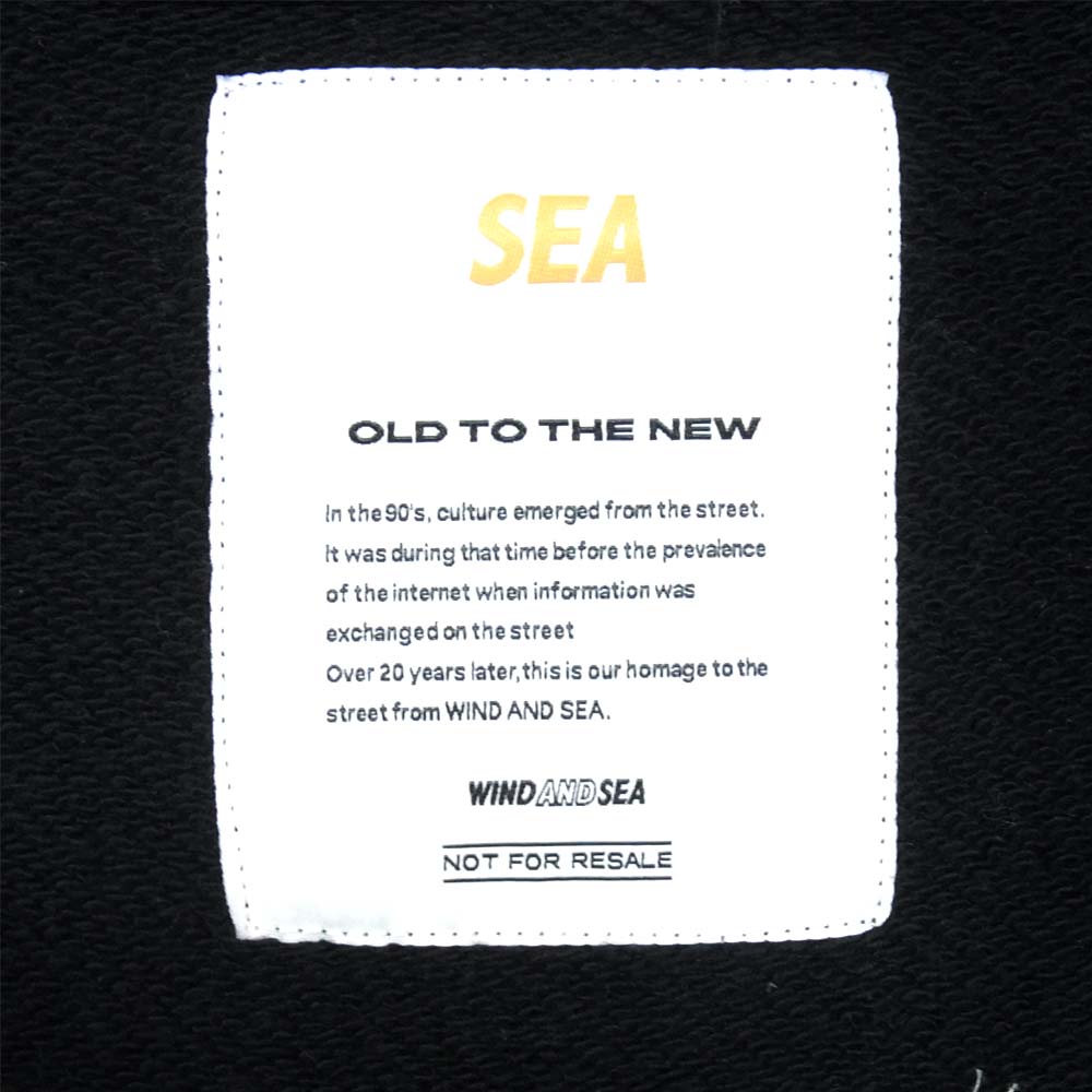 ウィンダンシー 19AW WDS-19A-SW-09 SEA BIG ZIP HOODIE ブラック系 L【新古品】【未使用】【中古】