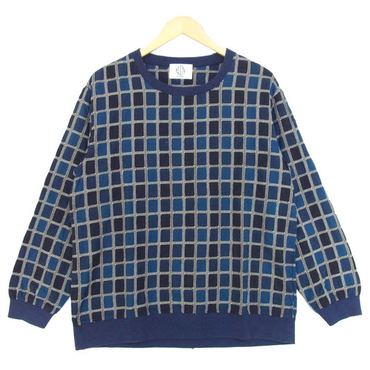 クオン 1801-PS02 YOSHINO PLAID Pullover Shirt 吉野格子 プルオーバー シャツ ネイビー系 M【新古品】【未使用】【中古】
