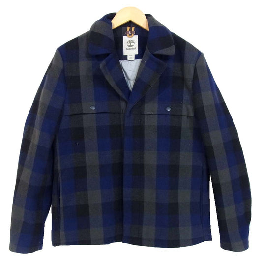 Timberland ティンバーランド チェック ジャケット ネイビー系 M【中古】