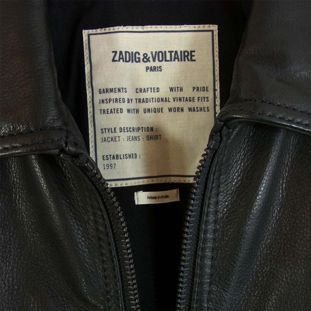 ZADIG&VOLTAIRE ザディグエヴォルテール レザージャケット ブラック系 S【中古】