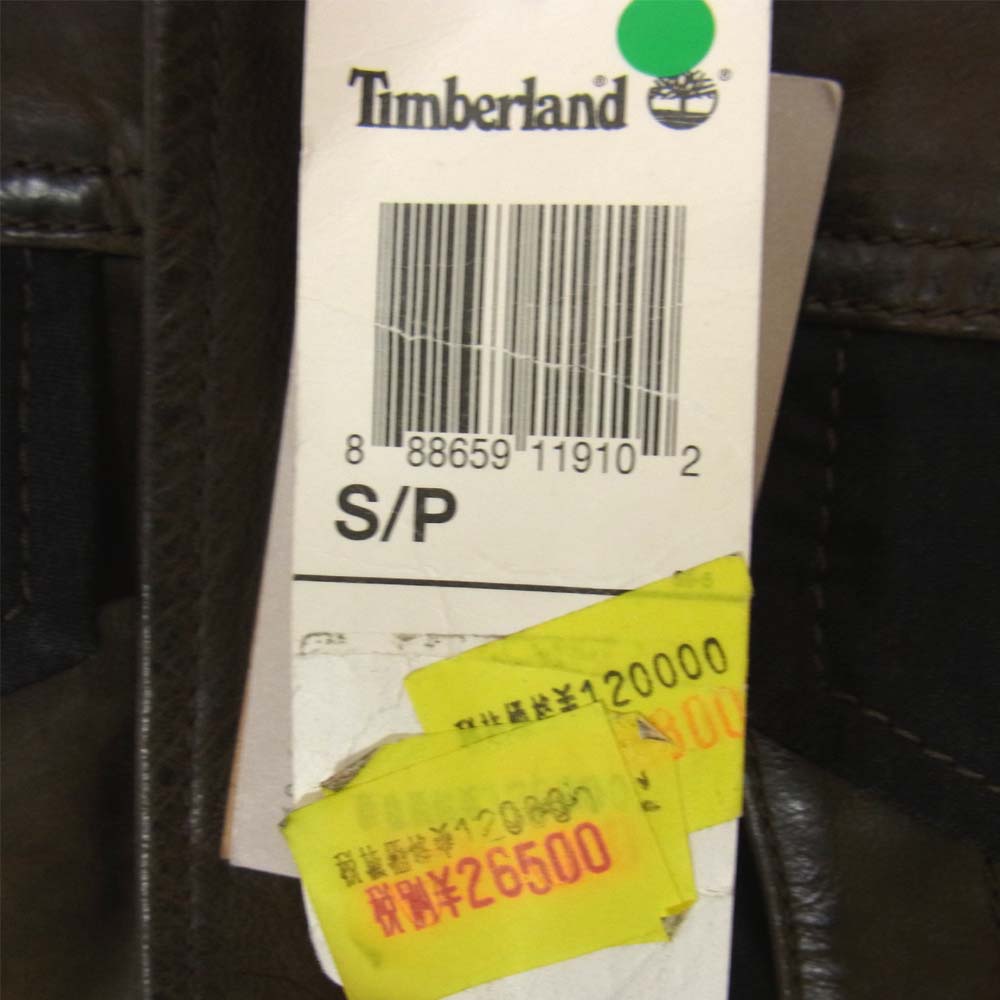 Timberland ティンバーランド カウレザー 異素材 ジャケット ブラウン系【新古品】【未使用】【中古】