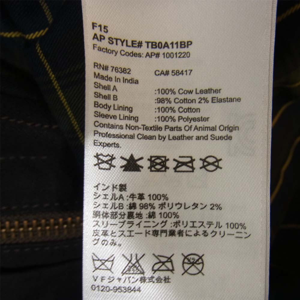 Timberland ティンバーランド カウレザー 異素材 ジャケット ブラウン系【新古品】【未使用】【中古】