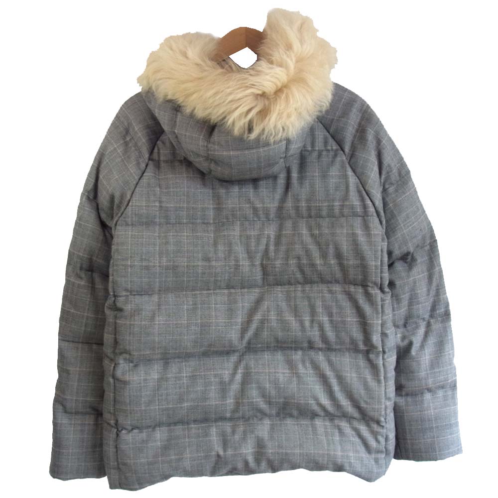 ワークノットワーク PUFFER JACKET グレンチェック ダウン ジャケット ブラック系 M【美品】【中古】