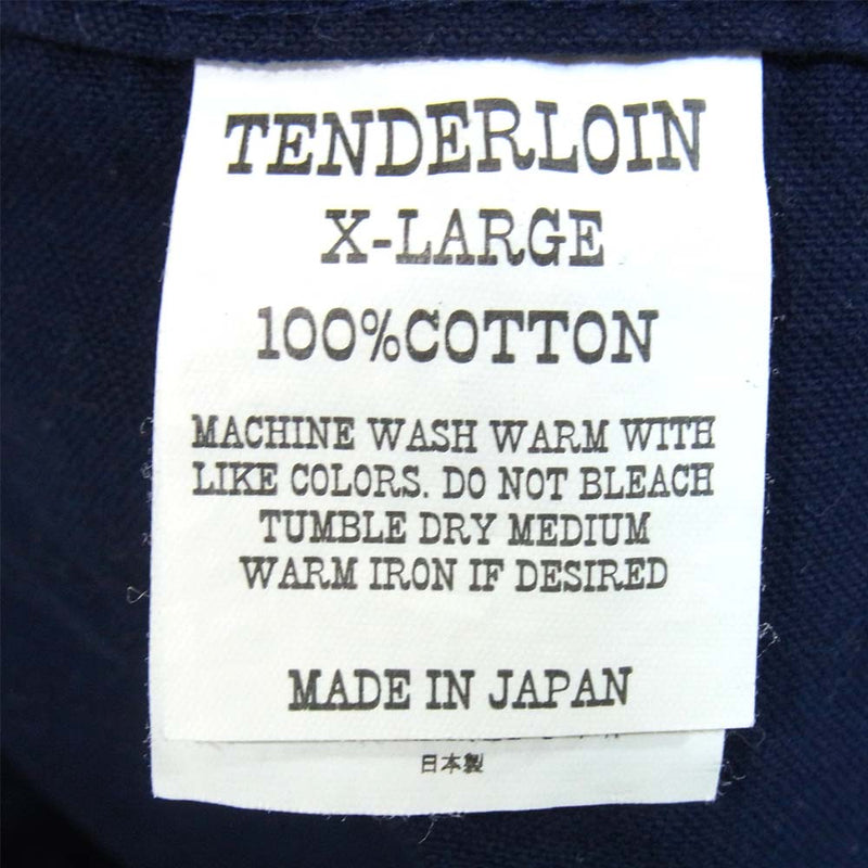 TENDERLOIN テンダーロイン T-WORK SHT ワーク 長袖シャツ ダークネイビー系 XL【中古】