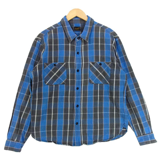 TENDERLOIN テンダーロイン T-FLANNEL SHT フランネル 長袖シャツ ブルー×グレー系 XL【中古】