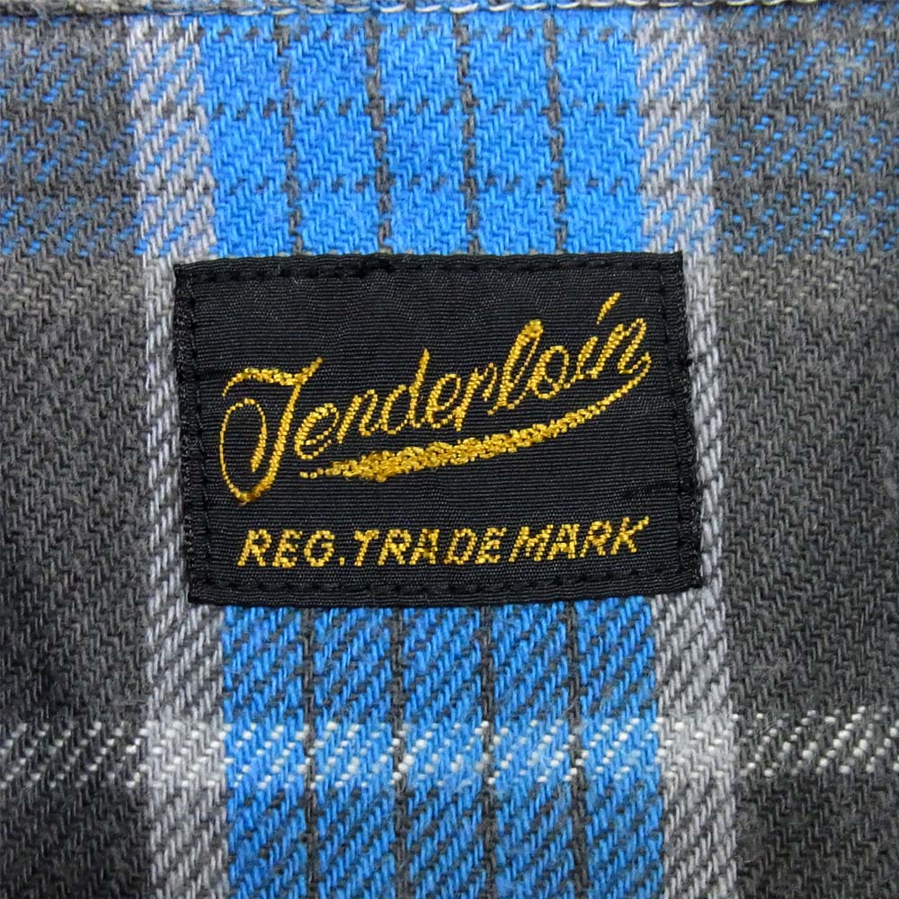 TENDERLOIN テンダーロイン T-FLANNEL SHT フランネル 長袖シャツ ブルー×グレー系 XL【中古】